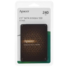 Накопитель SSD диск 240Gb Apacer AS340X 240GB 2.5" 7mm SATAIII 3D NAND Read/Write: 550/520 MB/sec