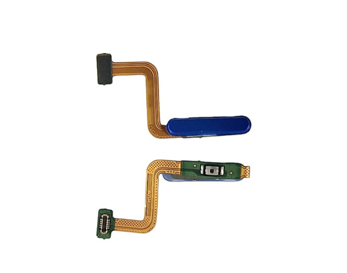 Шлейф для Samsung M225 Galaxy M22 /E225F с кнопкой включения, сканер отпечатка пальца (Touch ID) синий