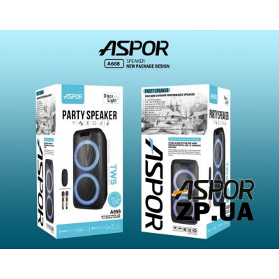 Колонка Bluetooth Aspor A668  Black