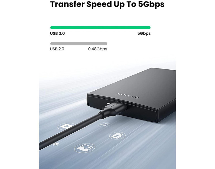 Внешний карман для накопителя UGREEN CM237 USB 3.0 2.5Inch Hard Drive Box (UGR-60353)