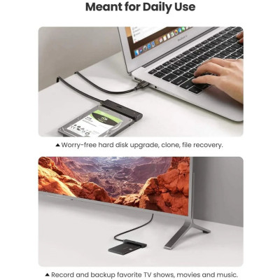 Зовнішній кишеня для накопичувача UGREEN CM321 USB-A to 2.5-Inch SATA Converter 50cm (UGR-70609)
