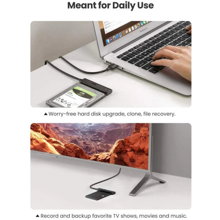 Внешний карман для накопителя UGREEN CM321 USB-A to 2.5-Inch SATA Converter 50cm (UGR-70609)