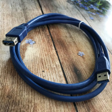 USB кабель (Удлинитель) AM/AF (Папа-Мама) (USB3.0) 1,5m. синий (Класс B)