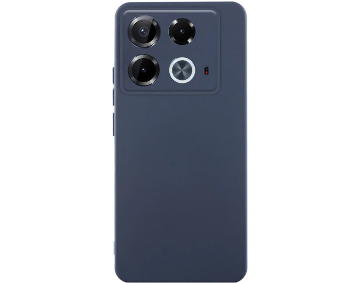 Чехол-силикон GETMAN Liquid Silk Full Camera для Infinix Note 40 4G, Темно-синий