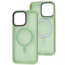 Чехол-силикон Matte Color with Magsafe для iPhone 16 Pro Max зеленый