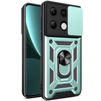 Чехол-Ударопрочный Camshield Army Ring Xaiomi Redmi Note 13 Pro 4G / Poco M6 Pro 4G (Зеленый / Greeen)