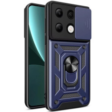 Чехол-Ударопрочный Camshield Army Ring Xaiomi Redmi Note 13 Pro 4G / Poco M6 Pro 4G (Синий / Blue)