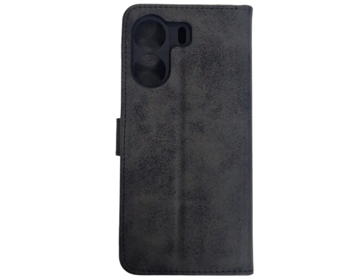 Чохол-книга Leather Folio Xiaomi Redmi 13C / Poco C65 Black (магнітна застібка)