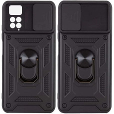 Чехол-Ударопрочный Camshield Serge Ring Xiaomi Note 11 4G/ Note 11S (Черный/Black)