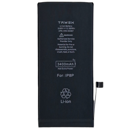 Аккумулятор Tamex iPhone 8 Plus 3400 mAh усиленная емкость