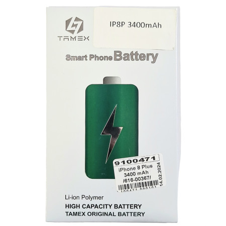 Аккумулятор Tamex iPhone 8 Plus 3400 mAh усиленная емкость
