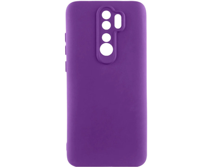 Чохол-силікон Getman Liquid Silk Full Camera Xiaomi Redmi Note 8 Pro фіолетовий