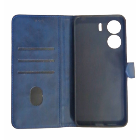 Чехол-книга Leather Folio Xiaomi Redmi 13C / Poco C65 Blue (магнитная застежка)