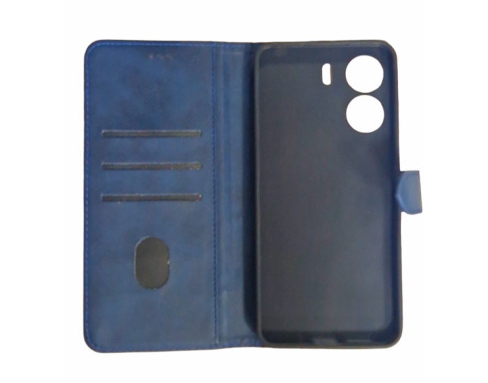 Чохол-книга Leather Folio Xiaomi Redmi 13C / Poco C65 Blue (магнітна застібка)