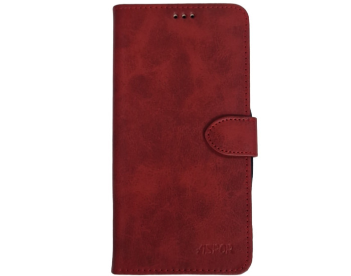 Чохол-книга Leather Folio Xiaomi Redmi 13C / Poco C65 Red (магнітна застібка)