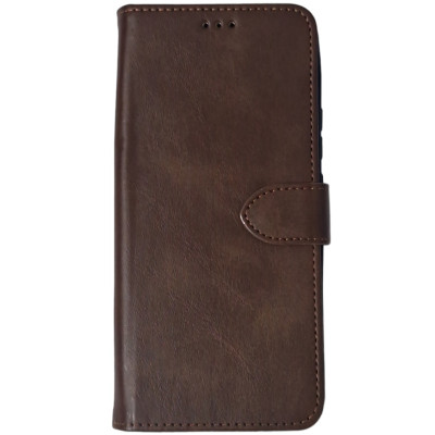 Чохол-книга Leather Folio Xiaomi Redmi Note 11 4G / Note 11S Broun (магнітна застібка)
