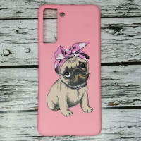 Чехол-силикон Case Art (с микрофиброй) Samsung S21 розовый