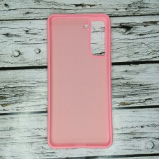 Чехол-силикон Case Art (с микрофиброй) Samsung S21 розовый 