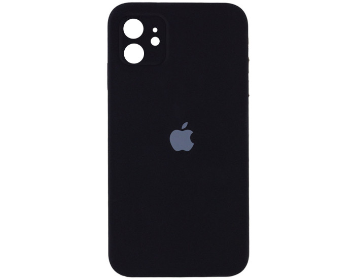 Чехол-силикон оригинал Square Cover Soft Matte Full Camera iPhone 12, Black