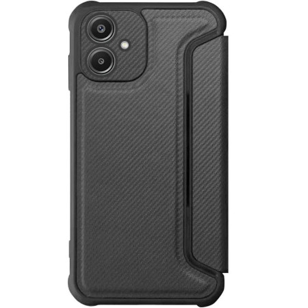 Чехол-книга Кожаный GETMAN Razor Carbon Samsung Galaxy A06, Черный