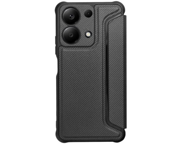 Чохол-книга Getman Razor Carbon Xiaomi Redmi 13 4G / Poco M6 4G чорний