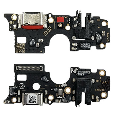 Шлейф для Oppo A55 4G (CPH2325), конектора зарядки з роз'ємом навушників, з мікрофоном оригінал