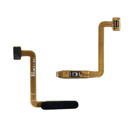 Шлейф для Samsung M336, Galaxy M33, M536B, M33 5G с кнопкой включения, сканер отпечатка пальца, (Touch ID), черный