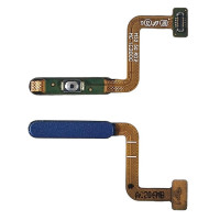 Шлейф для Samsung M526, Galaxy M52/M52 5G с кнопкой включения, сканер отпечатка пальца, (Touch ID), синий, оригинал (Класс B)