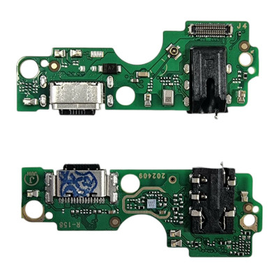 Шлейф для Infinix Hot 40i, конектора зарядки, мікрофона, з компонентами, Copy