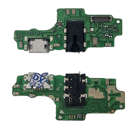 Шлейф для Tecno Spark 6 Go, KE5J, коннектора зарядки, микрофона, с компонентами, High Copy