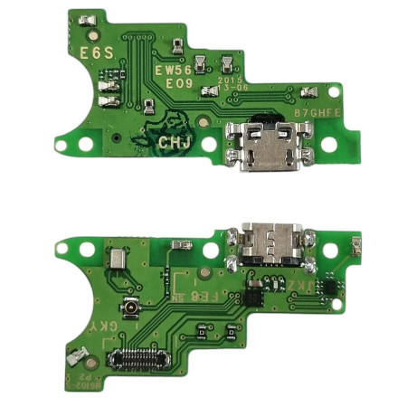 Шлейф для Motorola XT2053-1-2-3  Moto E6s 2020, коннектора зарядки, микрофона, с компонентами, Copy