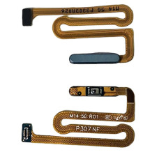 Шлейф для Samsung M14 5G / M146, с кнопкой включения, сканер отпечатка пальца, (Touch ID), Blue, оригинал