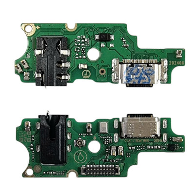 Шлейф для Infinix Hot 40, конектора зарядки, мікрофона, з компонентами, Copy