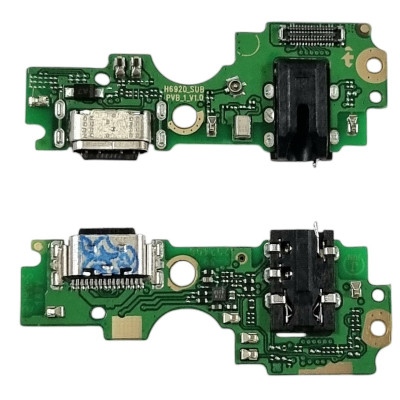 Шлейф для Infinix Hot 20, конектора зарядки, мікрофона, з компонентами, Copy