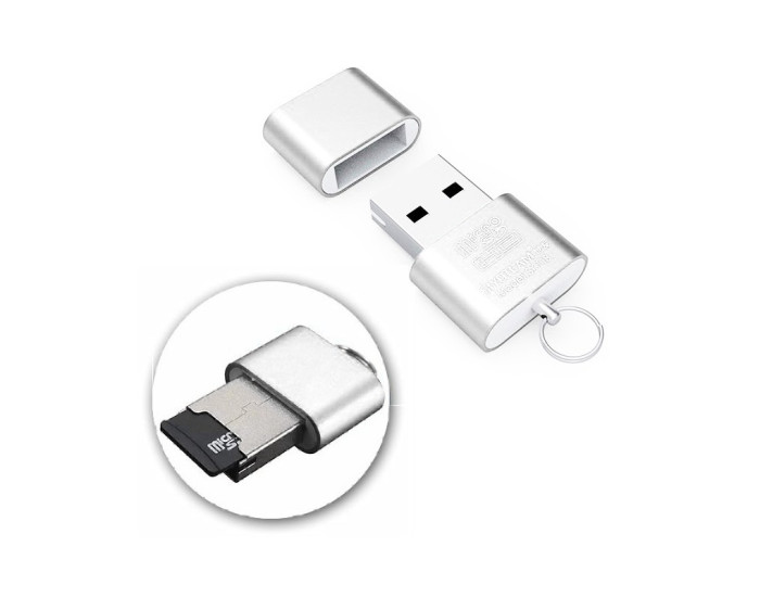 Адаптер Card Reader SIYOTEAM SY- T18 Micro SD USB 2.0 / 480Mbp/s Silver