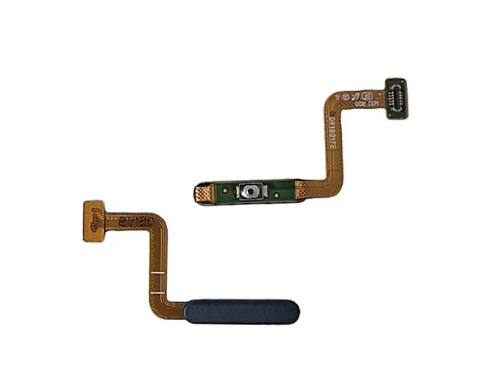Шлейф для Samsung M325 Galaxy M32, кнопки включения, сканер отпечатка пальца (Touch ID) черный, оригинал