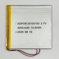 Аккумулятор универсальный внутренний, 3,5*100*100мм 4000 mAh
