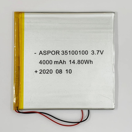 Аккумулятор универсальный внутренний, 3,5*100*100мм 4000 mAh