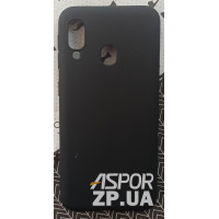 Чохол-силікон Smtt (с мікрофіброю) Samsung A20E/A202 чорний