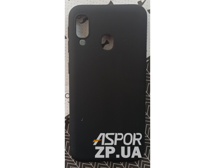 Чохол-силікон Smtt (с мікрофіброю) Samsung A20E/A202 чорний