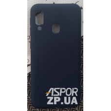 Чехол-силикон Smtt (с микрофиброй) Samsung A20E/A202 синий