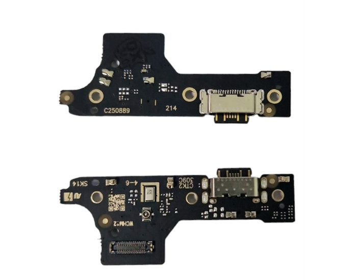 Шлейф для Xiaomi Redmi 12, коннектора зарядки с микрофоном, High Copy