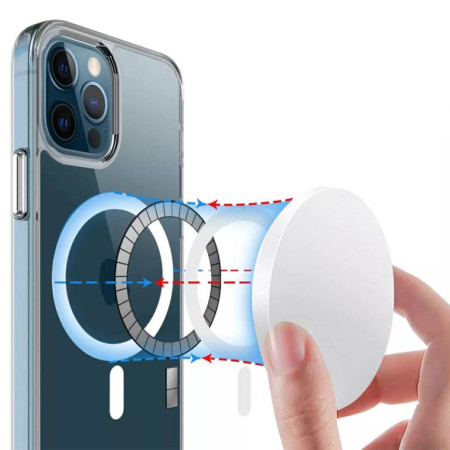Чехол-силикон Space Case with MagSafe Apple iPhone 12 Pro Max Прозрачный (Класс B)