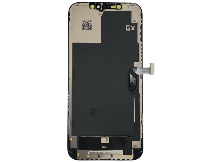 Дисплей з сенсорним екраном (модуль) iPhone 12 Pro Max, чорний, OLED, OEM Hard GX