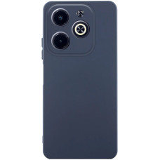Чехол-силикон GETMAN Liquid Silk Full Camera для Infinix Hot 40i темно-синий
