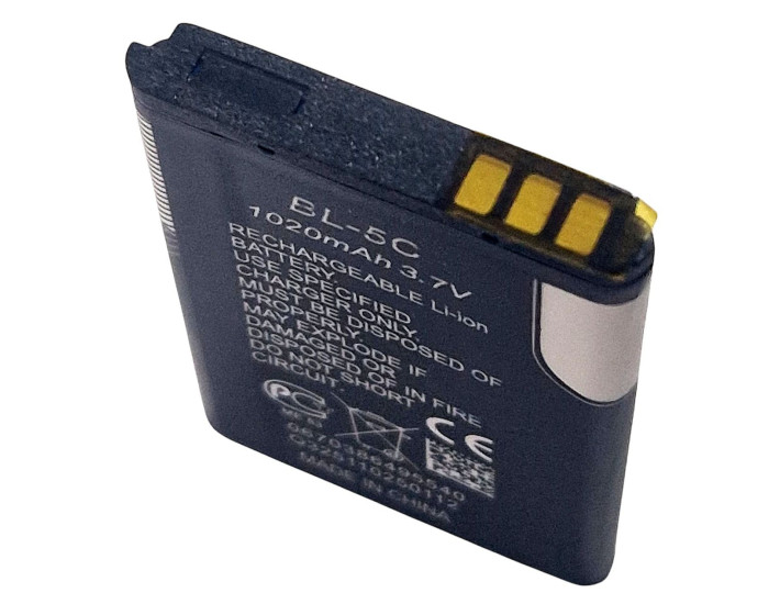 Аккумулятор Nokia BL-5C 1100, 1101, 1110, 1280, 1600, 1616, 202, 203, 220, 2300, 2310, 2323, 1040 mAh