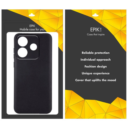 Чехол-силикон Epic Black Full Camera для Xiaomi Redmi Note 14 4G (UA/Europe) Black (Класс А)