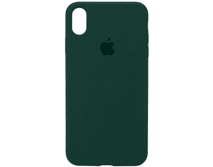 Чехол-силикон оригинал Soft Matte iPhone XS Max, Pine green