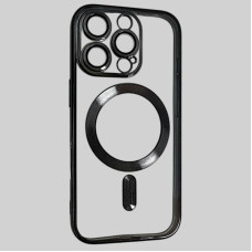 Чехол-силикон Shining Camera MagSafe iPhone 13 Pro Max Black (Класс B)