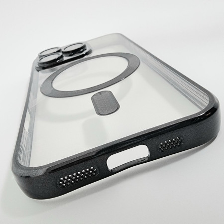 Чехол-силикон Shining Camera MagSafe iPhone 13 Pro Max Black (Класс B)